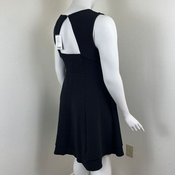 Maeve Womens Size XL Black Fairchild Ribbed Fit & Flare NEW Mini Dress Pullover - Picture 12 of 15